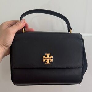 Tory Burch Black Shoulder Bag with Gold Logo